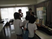 島根町の小学生たちとフォルクローレの練習